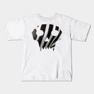 zebra in the skull Kids T-Shirt